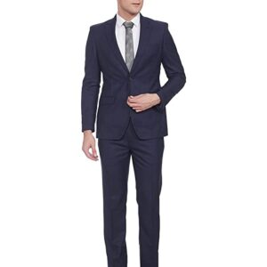 Raymond Men's Poly Viscose Notch Lapel Suit (RMDX01827-V8_Purple_Small)